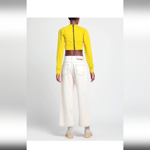 Meimeij Acid Green Structured Back Zip Top - Picture 3 of 7